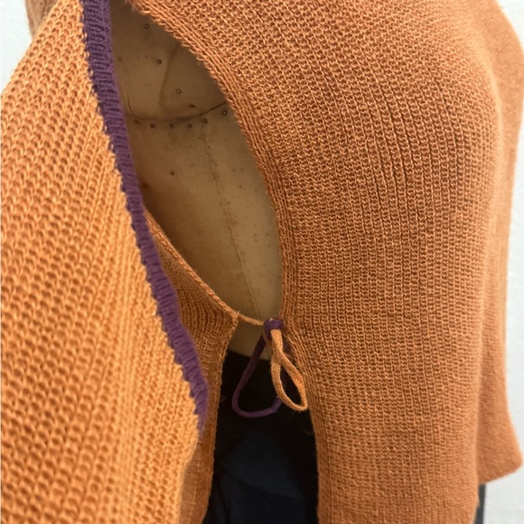 Zara Orange and Purple Crew Neck Sweater - Picture 9 of 9